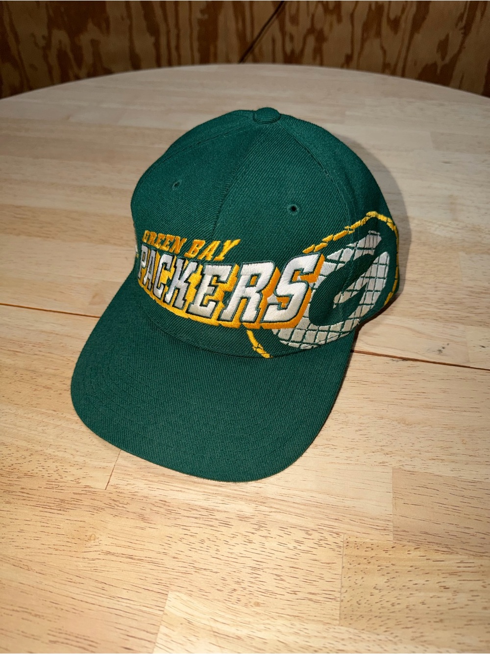 Vintage 90’s Green Bay Packers Sports Specialties Grid SnapBack Hat Pro Line NFL